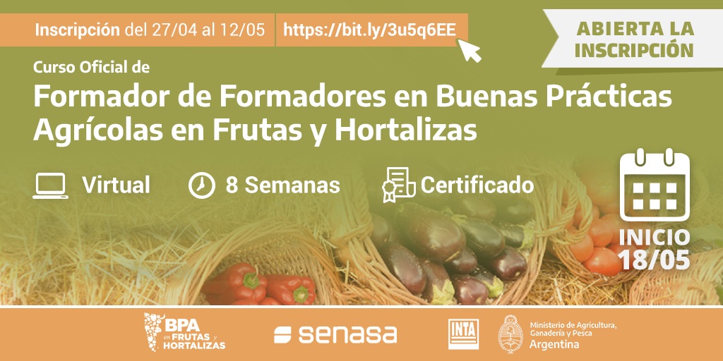 Curso BPA en frutas y hortalizas