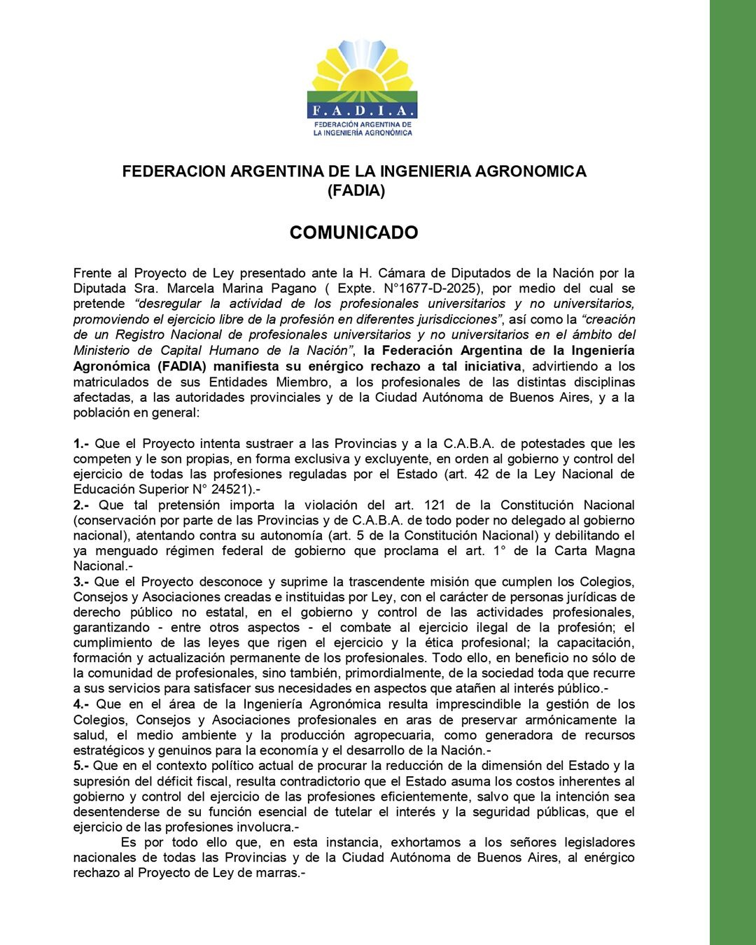 Comunicado