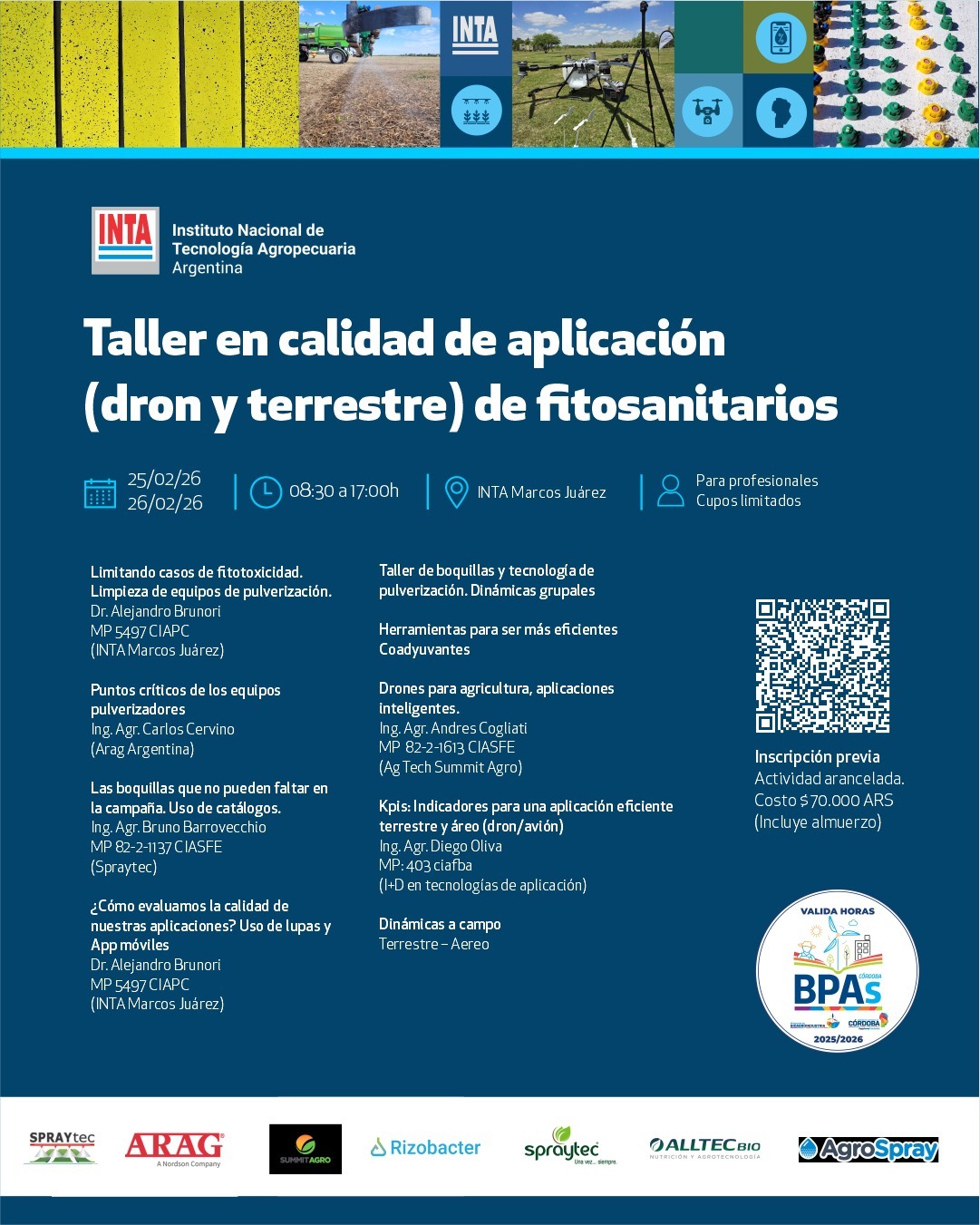 Calidad de pulverizaciones