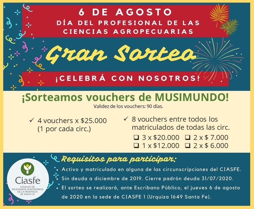 Sorteo 6 de agosto Musimundo