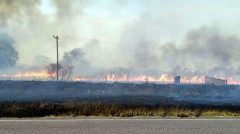 Incendio de pastizales en Entre Ríos