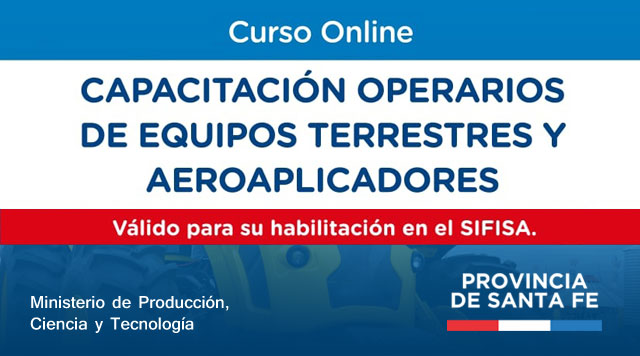 Curso operarios de equipos terrestres y aeroaplicadores