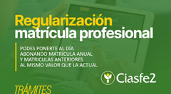 Regularización matrícula profesional