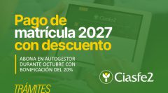 Descuento matrícula octubre